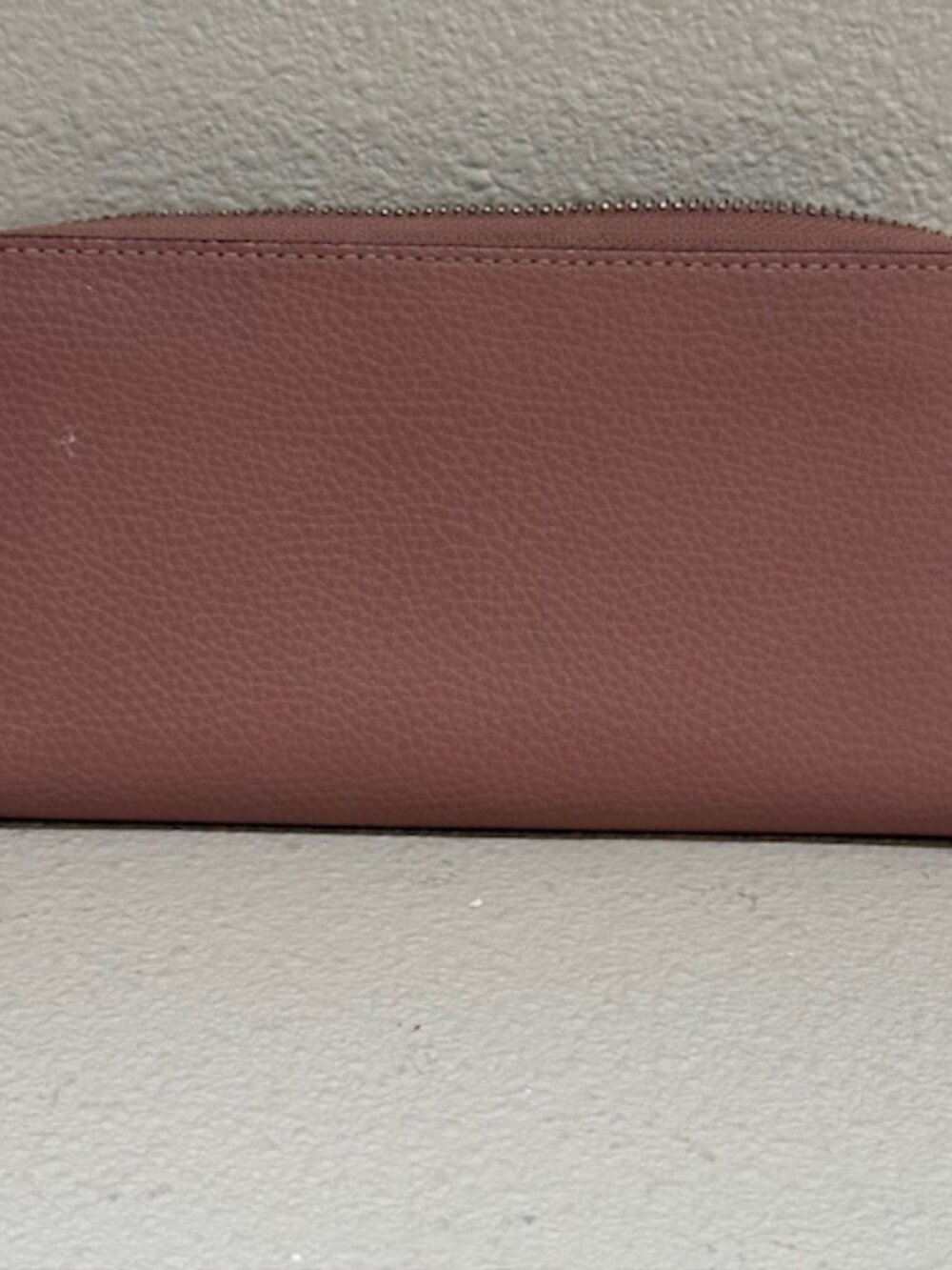 Coach Accordion Zip Around Wallet Dusty Pink Leather Silver Logo Long Wallet - Picture 3 of 4